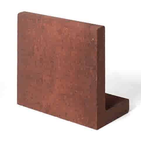L element 50 cm hoog en 50 cm breed roestbruin