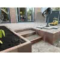 L element 50 cm hoog en 50 cm breed roestbruin