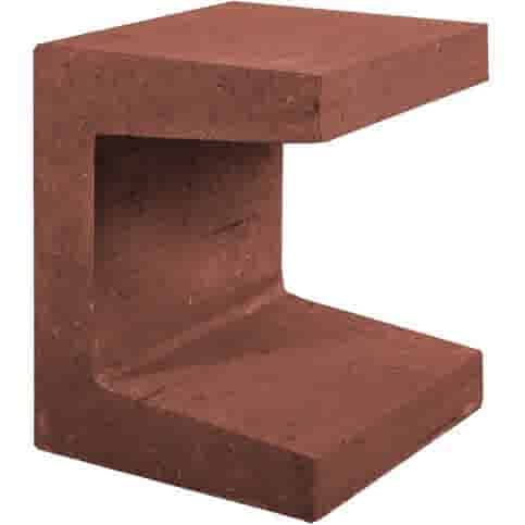U elementen beton 50cm roestbruin