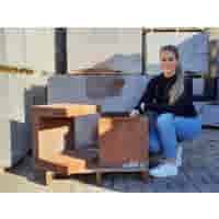 U elementen beton 50cm roestbruin