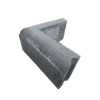 Gazonband 10x20 cm bocht 90º uitwendig antraciet beton Gazonband 10x20 cm bocht 90º uitwendig antraciet beton