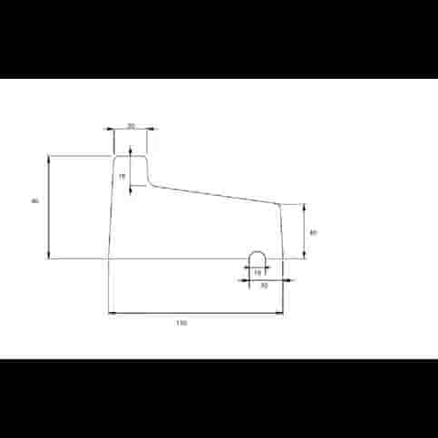 Raamdorpel beton 11x8/4 cm