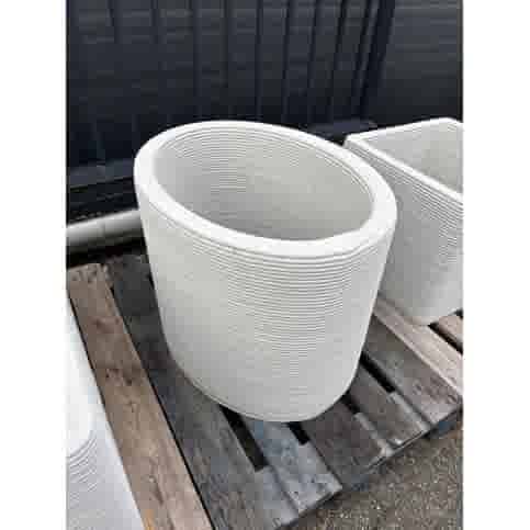 Betonnen 3D print bloembak ovaal 80x60xH60 cm