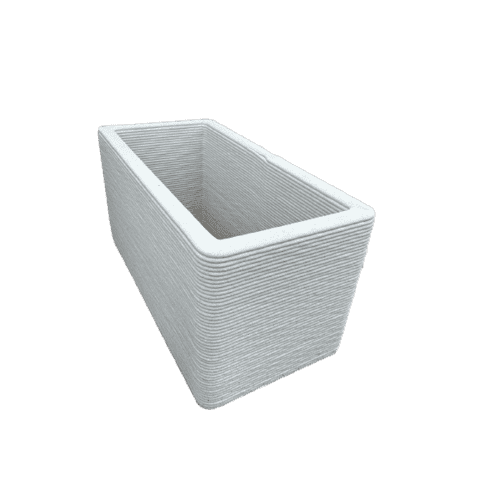 Betonnen 3D print bloembak rechthoek 100x50xH50 cm