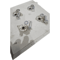 Betonpoer 30x30 en 25 cm hoog grijs M12