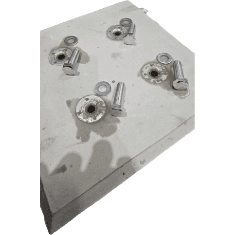 Betonpoer 30x30 en 25 cm hoog grijs M12