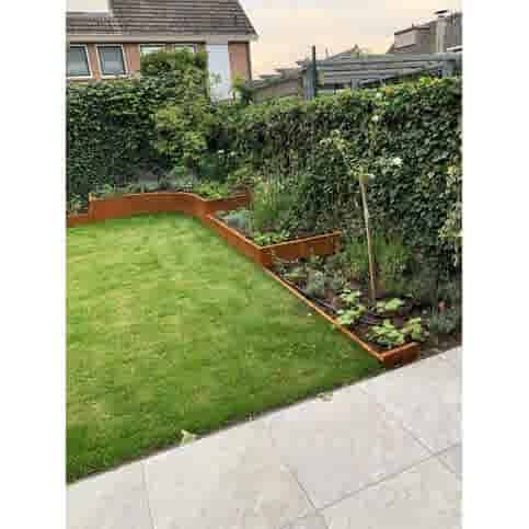 Cortenstaal keerwand recht 30 cm hoog verschillende lengtes