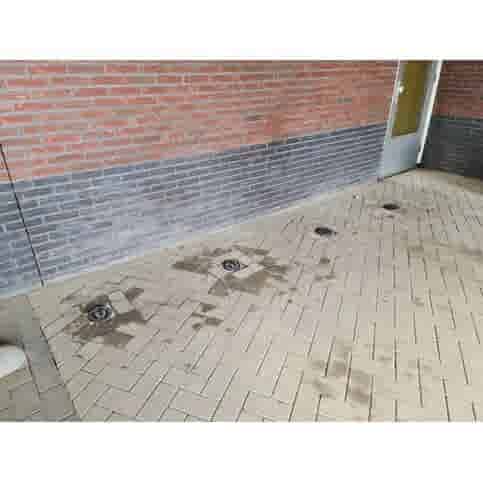 Betonpoer 16x16 en 32 cm hoog grijs incl. motorslot