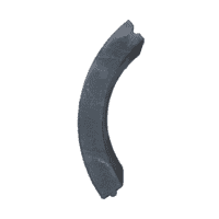 Betonband bochtbanden antraciet 10x20x78,5 cm R=0,5k antraciet 10x20x78,5 cm R=0,5 tot 15