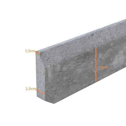 Boordsteen 2,5x15x100 grijs