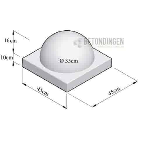 Parkeerbol klein op voet geel Ø35 cm