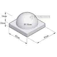 Parkeerbol klein op voet wit Ø35 cm