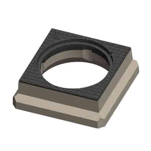 Omranding putafdekker gietijzer met beton