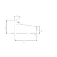 Raamdorpel beton 14x7/4,5 cm