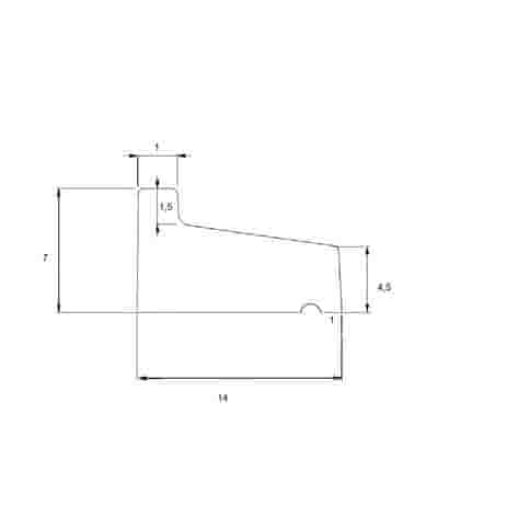 Raamdorpel beton 14x7/4,5 cm