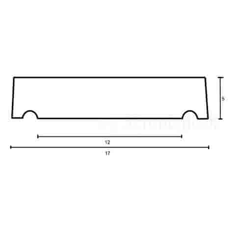 Muurafdekkers beton vlak antraciet 17x100