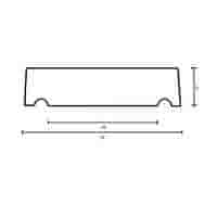 Muurafdekkers beton vlak grijs 15x100