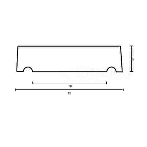 Muurafdekkers beton vlak grijs 15x100