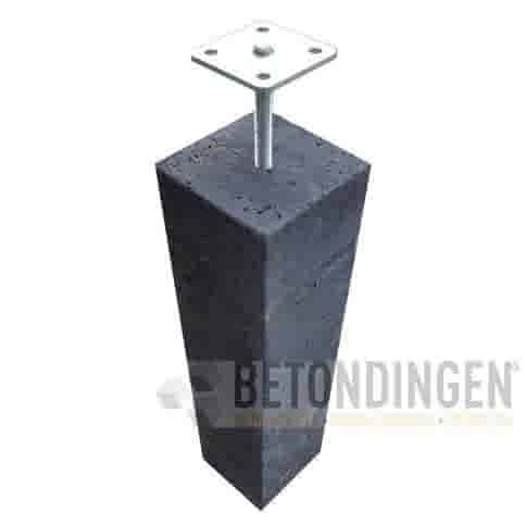 Betonpoer 20x20 en 60 cm hoog antraciet