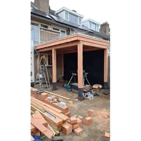 Betonpoer 15x15 en 60 cm hoog antraciet