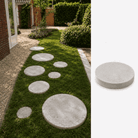 Ronde grijze staptegel 95 cm – Rustique Beton | Natuurlijk Geleefd Karakter