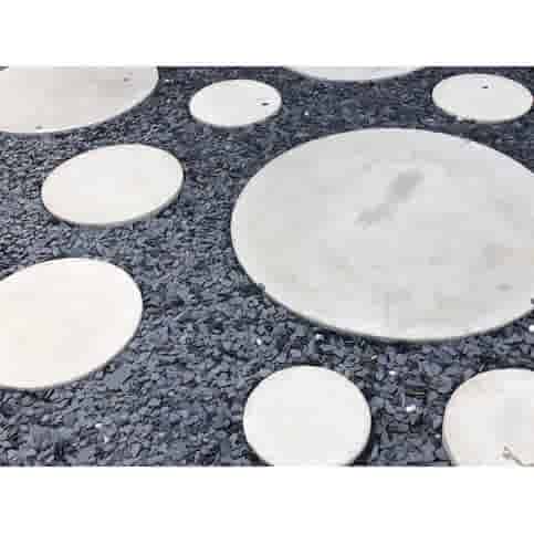 Ronde grijze staptegel 95 cm – Rustique Beton | Natuurlijk Geleefd Karakter
