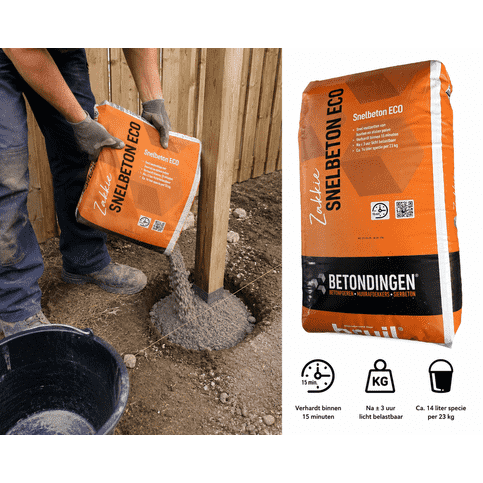Snelbeton Eco Betondingen plastic zak