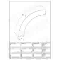 Opsluitband bochtbanden grijs 10x20x78,5 cm R= 0,5 tot 15