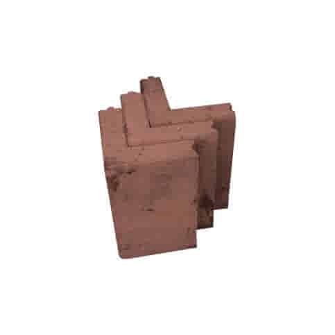Opsluitband hoekstuk 7x40x25/25 cm roestbruin