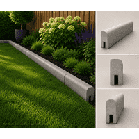 Gazonband 10x20x100 cm grijs beton