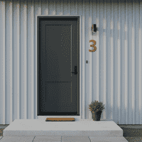 Cortenstaal huisnummer 3 (plak)