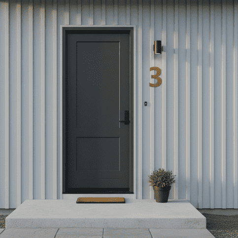 Cortenstaal huisnummer 3 (plak)