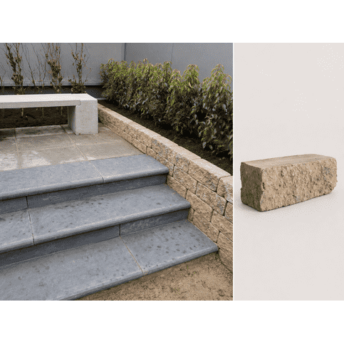 Stapelblokken  Granuwall 12x12x30 cm brons