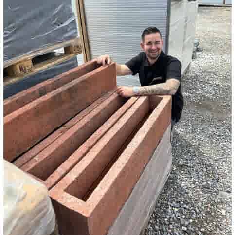 Fiora blok 100x20 cm en 20 cm hoog roestbruin