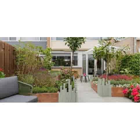 Fiora blok 100x20 cm en 20 cm hoog roestbruin