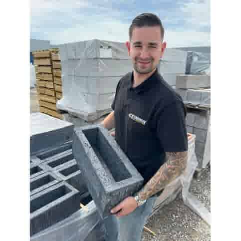 Fiora blok 50x20 cm en 20 cm hoog antraciet