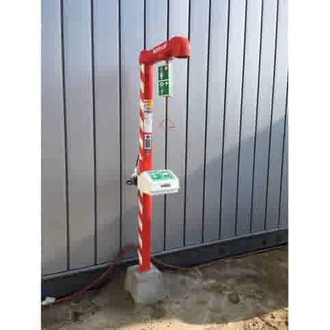 Betonpoer 15x15 en 35 cm hoog grijs M16 ingraafmodel
