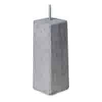 Betonpoer 12x12 en 50 cm hoog antraciet M16