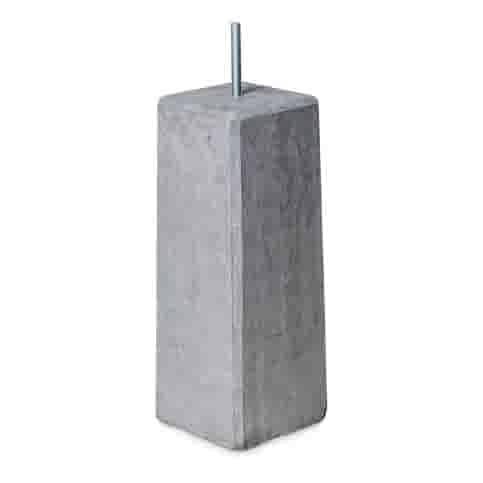 Betonpoer 12x12 en 50 cm hoog antraciet M16