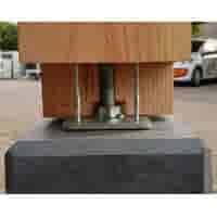 Betonpoer 12x12 en 50 cm hoog antraciet M16