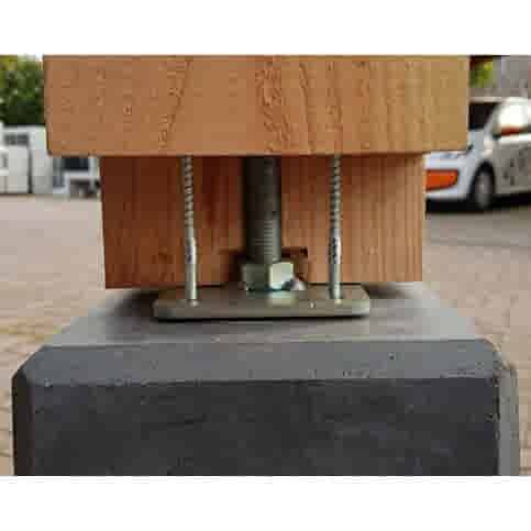 Betonpoer 12x12 en 50 cm hoog antraciet M16