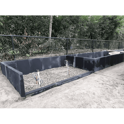 L elementen 80 cm hoog en 50 cm breed antraciet