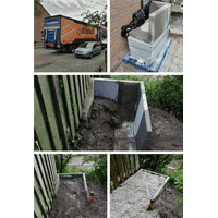 L elementen 80 cm hoog en 50 cm breed grijs