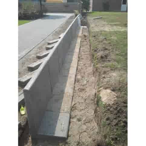 L elementen 80 cm hoog en 50 cm breed grijs