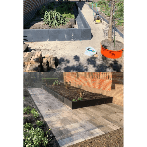 L elementen 40 cm hoog en 50 cm breed antraciet