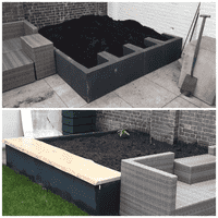 L elementen 40 cm hoog en 50 cm breed antraciet