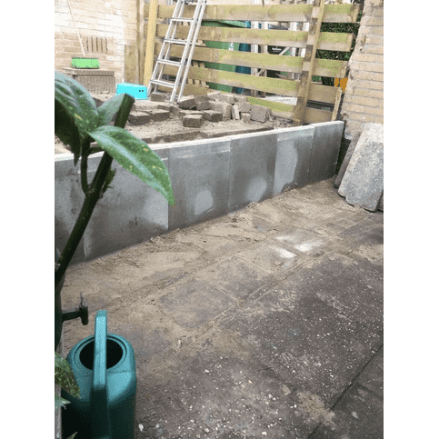 L elementen 60 cm hoog en 50 cm breed grijs