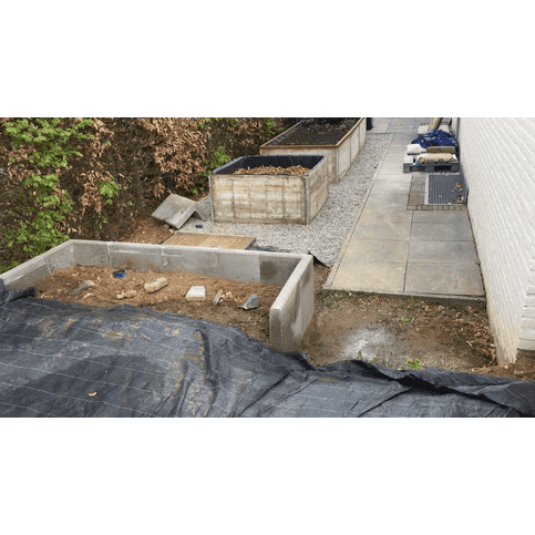 L elementen 60 cm hoog en 50 cm breed grijs