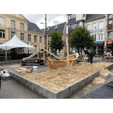 L elementen 40 cm hoog en 50 cm breed grijs