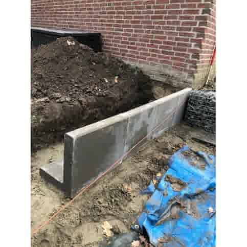 L elementen 40 cm hoog en 50 cm breed grijs